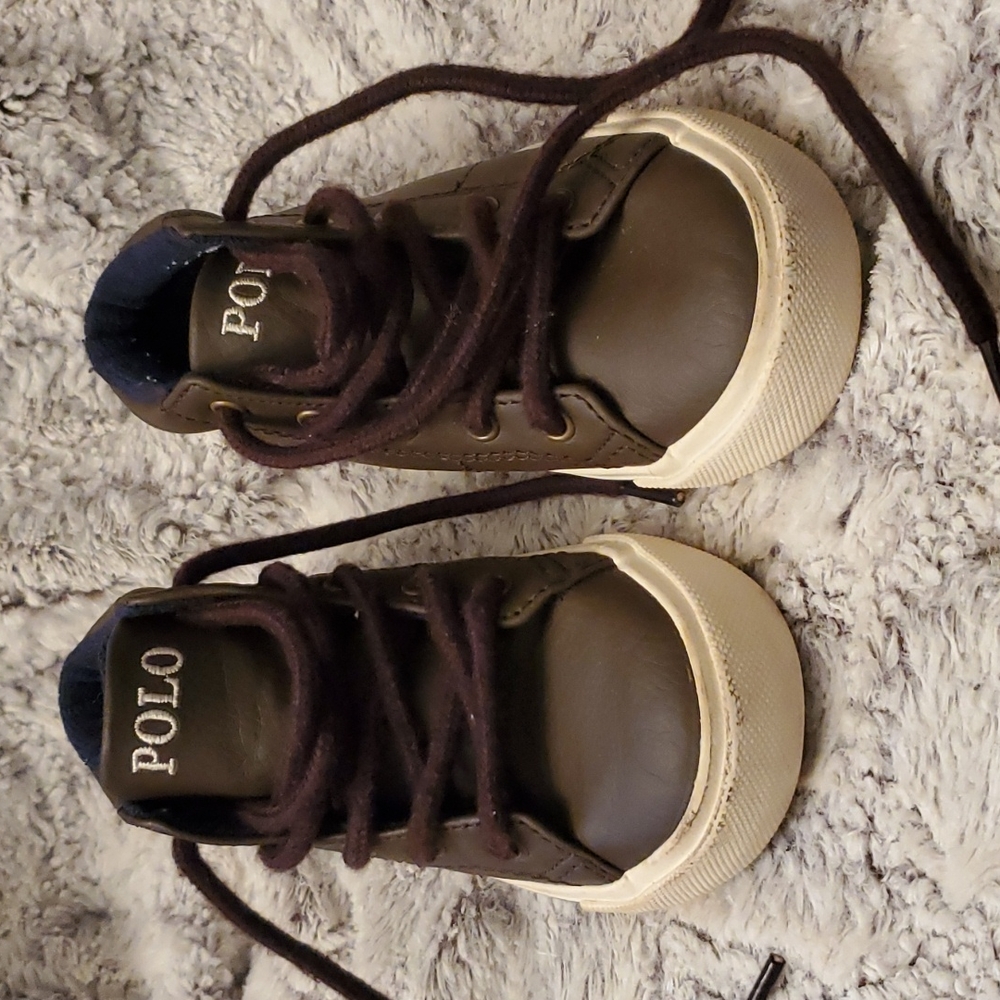 Adorable Toddler Boy - Polo Hightops - Sz 8